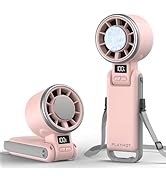 PlayHot Portable Handheld Turbo Fan with Ice Cooling, Rechargeable Personal Fan, Up tp 12Hrs Cool...