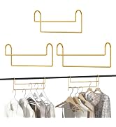 Karlliu 3 Pack 12 Inch Space Saving Hangers Magic Hanger for Sorting Clothes Storage Metal Sturdy...