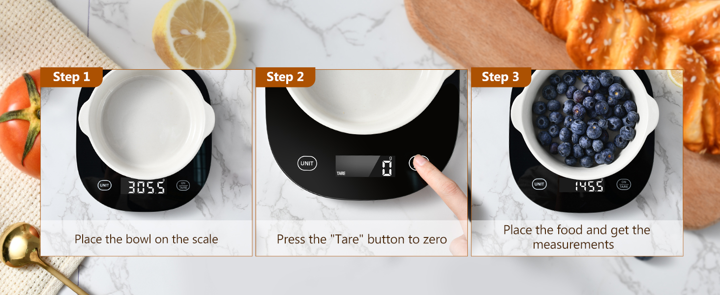 weight scale for food- tare funtion