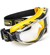 COOLJOB Safety Goggles Over Glasses with Anti-Fog Clear Lens, ANSI Z87.1 Impact Resistance and UV...