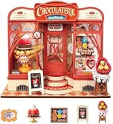 Rolife DIY Miniature House Kit 1:32 Chocolate Shop Diorama Dollhouse Tiny House Model Building Se...