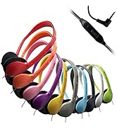 Bulktech Wired On-Ear Headphones with 3.5mm Connector, Microphone with Built-in Remote to Control...