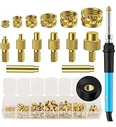 Preciva Heat-Set Insert Tip Set - with Soldering Iron and 130Pcs Thread Inserts, for 3D Printer P...