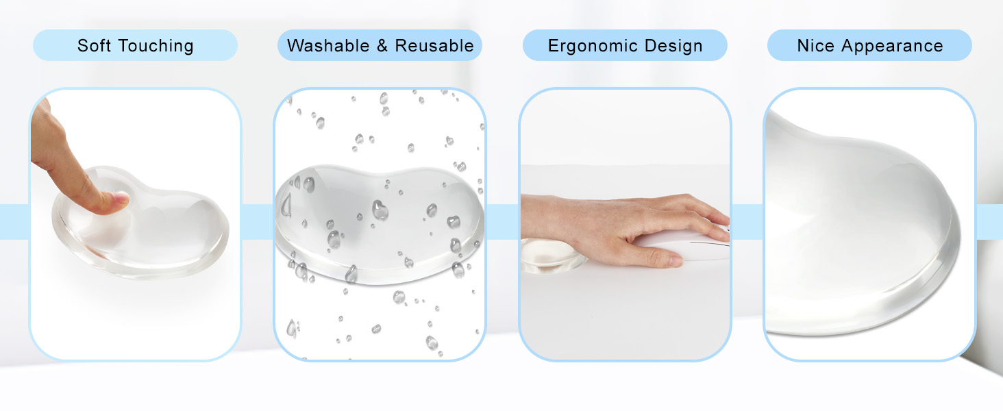 Soft to the Touch, Washable, Reusable, Ergonomic Design, Nice Appearance.
