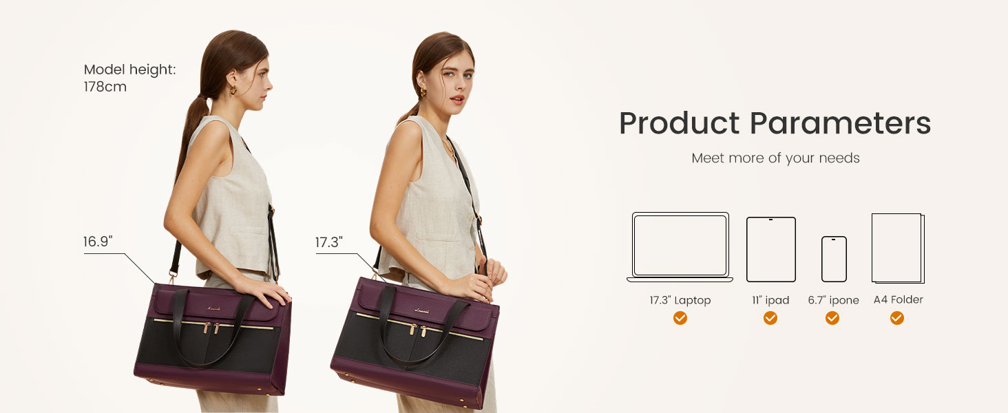 Comfortable tote bag for all-day use with structured shape that keeps items in place