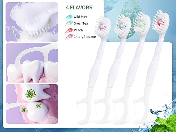 ALOSALUT 40 Pack Mini Travel Disposable Toothbrush