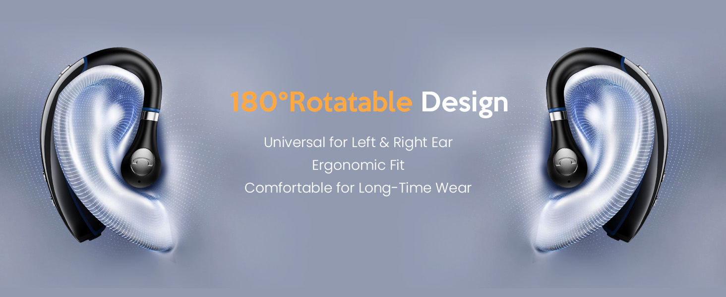 single ear wireless headset for work phone headset pc bluetooth headset with microphone for mac