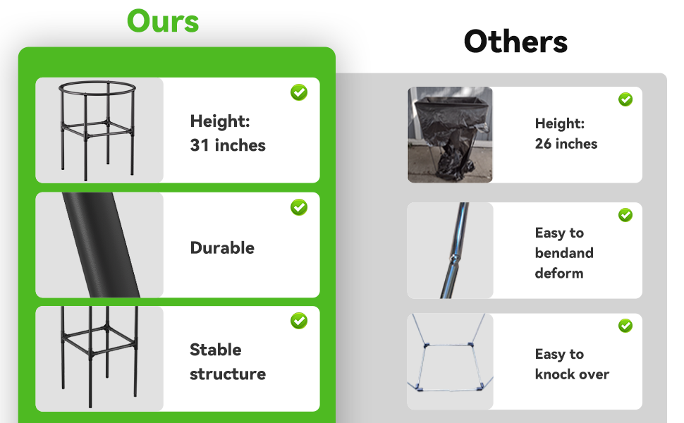garden trash bag holder frame