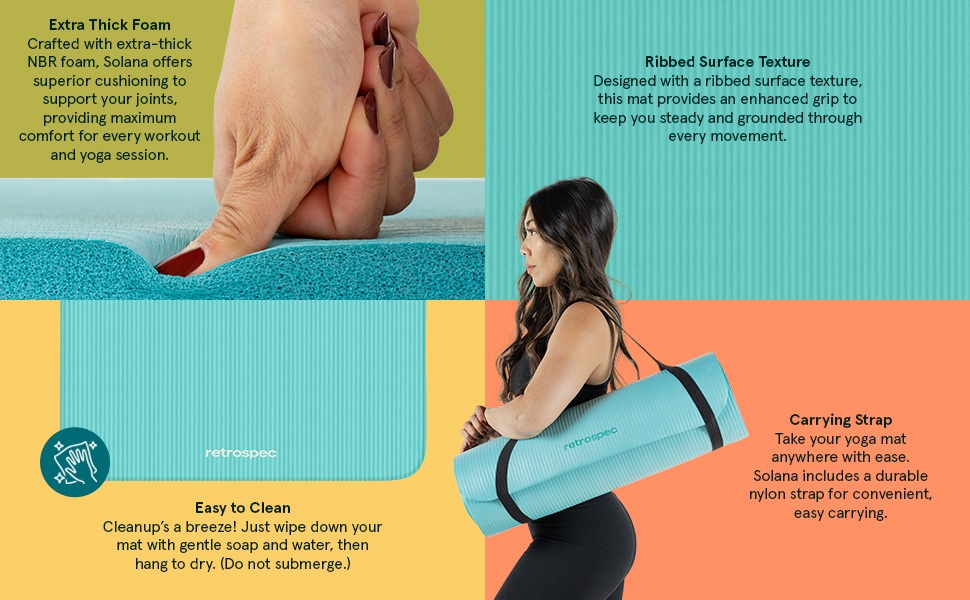 Retrospec Solana 1&amp;#34; Yoga Mat