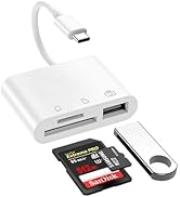 USB C SD Card Reader, USB C to SD Card for iPhone 15/iPad/Mac/Laptop, 3 in 1 USB-C Memory Card Ad...