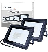 Miheal (2 Pack) 100W LED Flood Light,Daylight White, IP68 Waterproof Super Bright Work Light, 110...