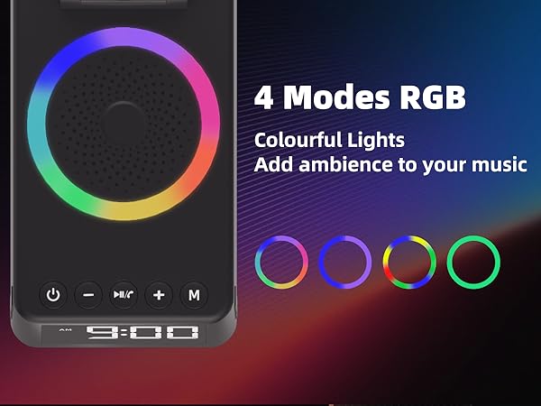 alarm clock white noise machine sound machine bluetooth speaker wireless speaker