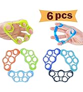 Hand Grip Strengthener, Finger exerciser, Grip Strength Trainer (6 PCS),NEW MATERIAL,Forearm grip...