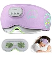 LC-dolida Voice Control Bluetooth Sleep Mask, Bamboo Cotton Bluetooth Sleep Headphones with 3D Ze...