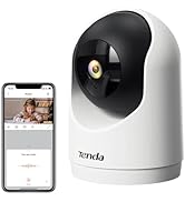 Tenda 2K Indoor Security Camera, WiFi6 Pet Camera for Home Security, 360°, 2-Way Audio, Motion De...