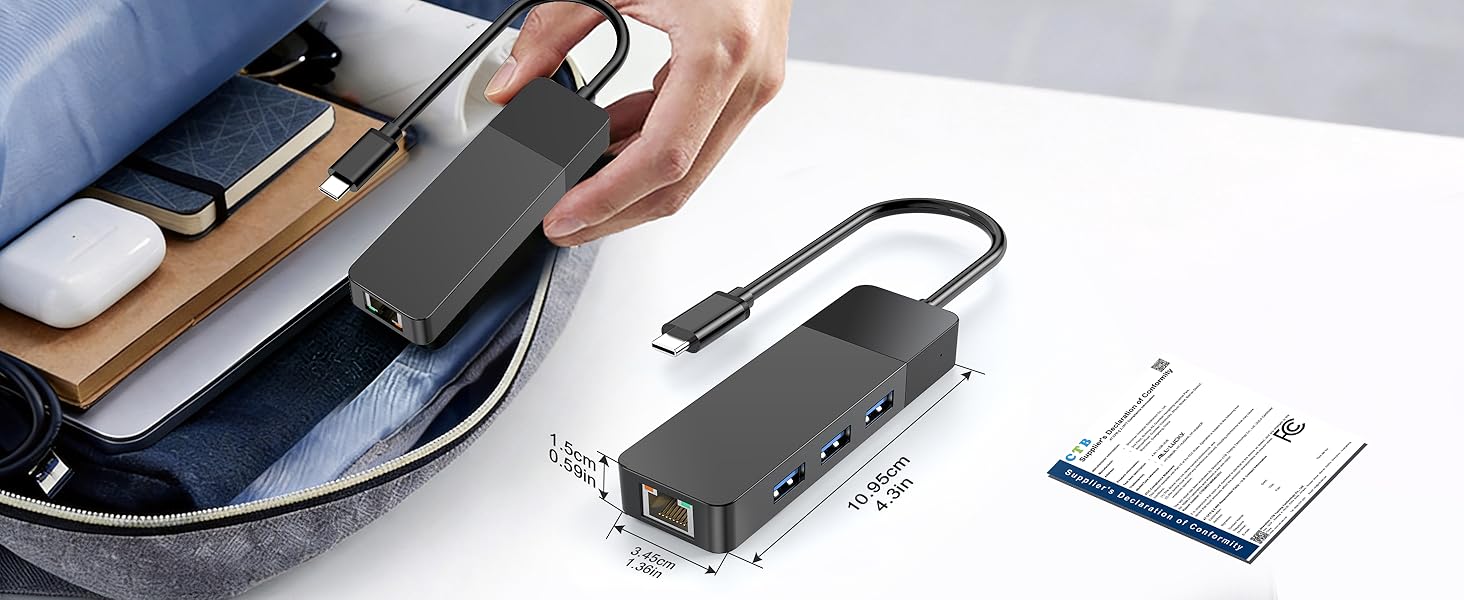 ethernet to usb c hub