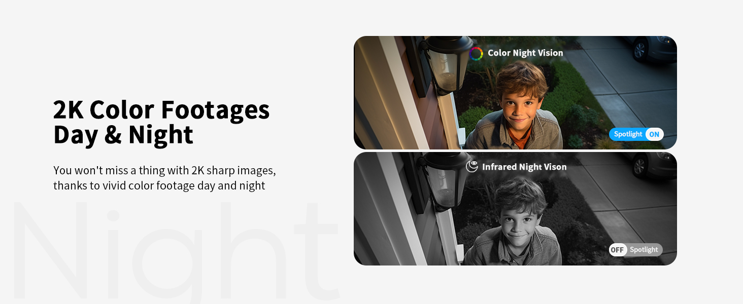 colorful night vision security camera color night view