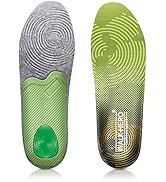 WalkHero Plantar Fasciitis Insoles - Medium Arch Support Inserts for Men &amp; Women with Comfort Cus...