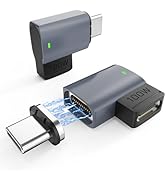 3C'S USB C Magnetic Adapter(2 Pack),11Pin Right Angle Type C Magnetic Adapter,Supports USB PD 100...