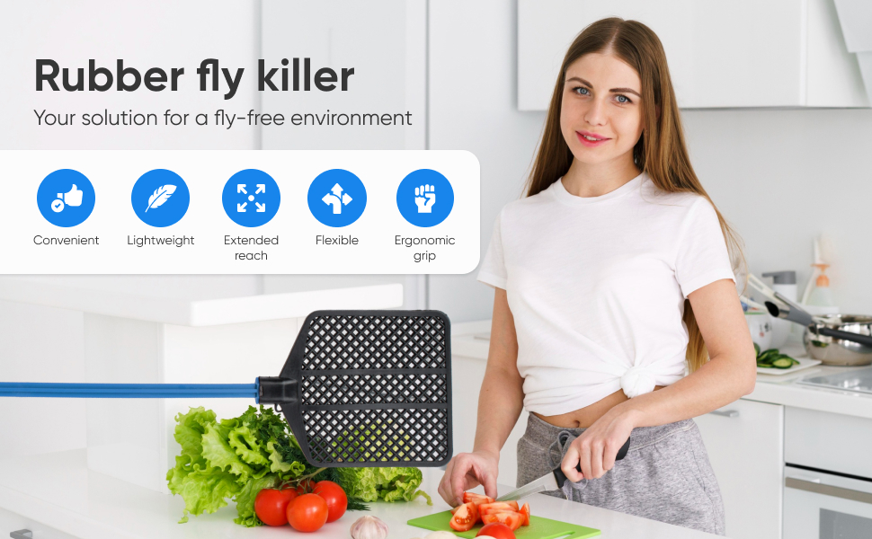Rubber fly killer - fly swatter