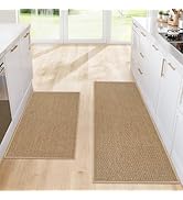 SofterCharm Kitchen Rugs and Mats, Non Slip Washable Set of 2 PCS, Absorbent Kitchen Mats for Flo...