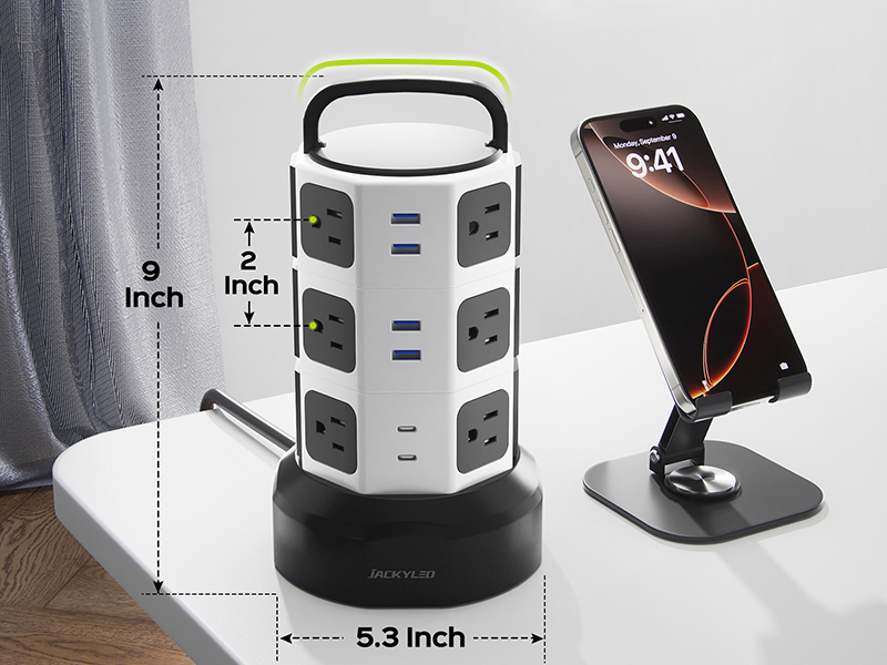 portable &amp;amp;amp;amp; small footprint power strip with usb ports