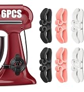 Cord Organizer for Kitchen Appliances, 6-Pack Multi-Color Cord Wraps – 2 Clear, 2 Pink, 2 Black S...