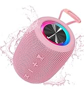 Portable Bluetooth Speaker, BT5.3 Wireless Speaker 20W Bass Diaphragms with Multi LED Light Dynam...