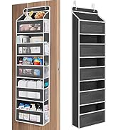 JARLINK Over The Door Organizer Storage, 5 shelf Hanging Door Organizer with 5 Large Capacity Poc...