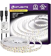 HitLights LED Strip Lights Cool White, 10ft UL-Listed Premium High Density LED Strip, 360 LEDs, 5...