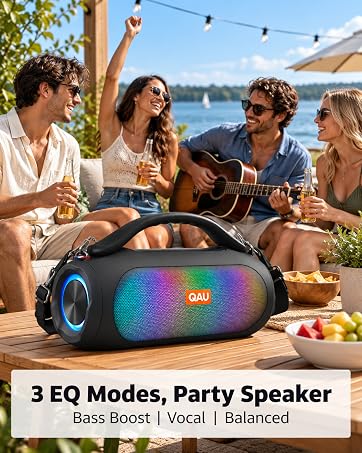 3 EQ Modes, Party SpeakerBass Boost | Vocal | Balanced