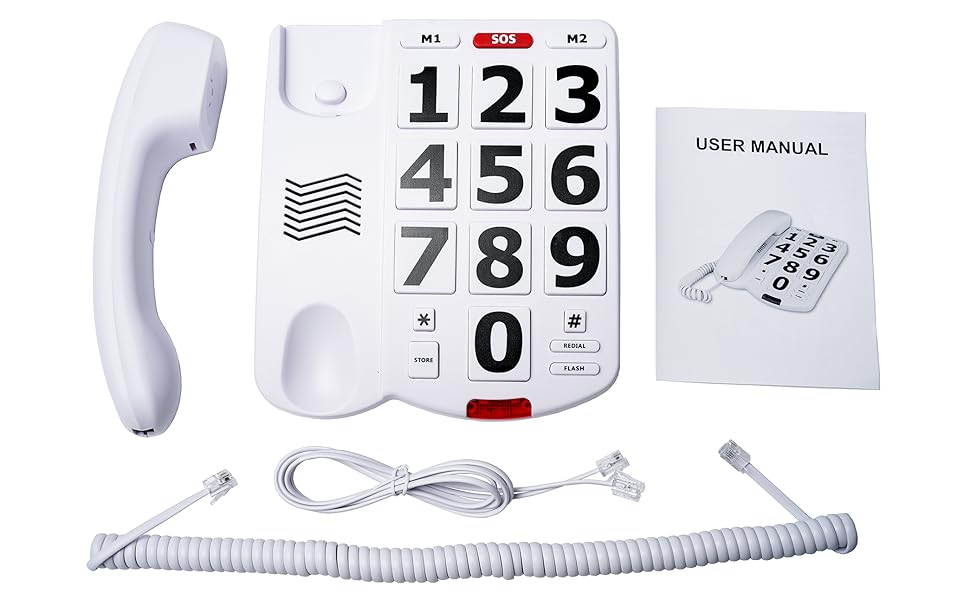 Large button elderly desktop telephone