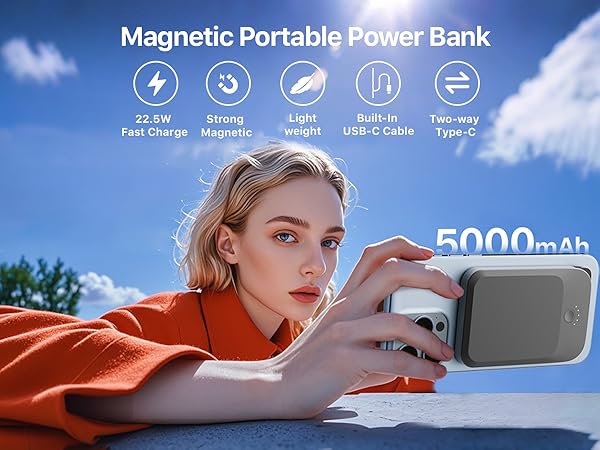 Magnetic Portable Power Bank