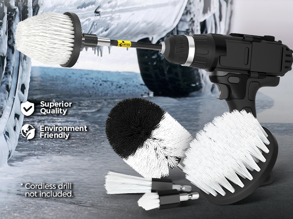Drill Brush Attachment Set