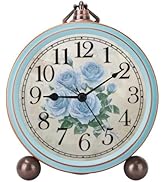 Maxspace Vintage Alarm Clock, Silent Non Ticking Desk Clock, Battery Operated Small Table Clock, ...