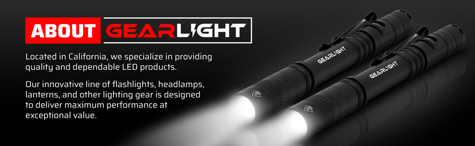 About GearLight USA based innovative line of led flashlights products bike light sets ring lights