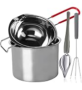 Stainless Steel Double Boiler Melting Pot with Heat Resistant Handle, Large Capacity Chocolate Me...