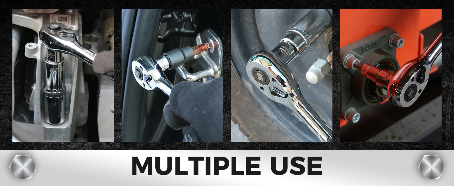 1/2&amp;#34; Drive 90T Quick-Release Ratchet Handle