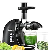 Slow Masticating Juicer,Brecious Cold Press Juicers with 2 Speed Modes &amp; Quiet Motor,Juicers Mach...