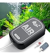 AQQA Aquarium Air Pump Ultra Quiet Fish Tank Air Pump with Air Tube Air Bubbler Stone Check Valve...