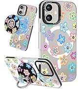 Lotadilo Case for iPhone 16 Plus Case with Magsafe Ring Holder - for Women Spring Flower Design T...