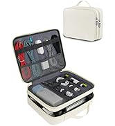 Electronics Travel Organizer, Water Resistant Travel Cable Organizer Durable Tool Case with Handl...