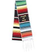 Zzbakress Class of 2022 Mexican Graduation Stole, Latino Hispanic Serape Blanket Graduation Sash