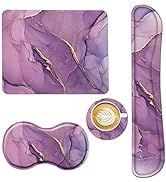 AIMSA Keyboard Wrist Rest Support + Mouse Pad + Mouse Wrist Rest + Coaster, Ergonomic Memory Foam...