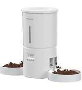 Miaosical Automatic Cat Feeder for 2 Cats,4.2L Flexible Schedule,6 Meals/Day,1-12 Portions/Meal,D...