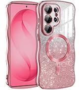 Meshine for Galaxy S26 Ultra Case,[Compatible with MagSafe][Built-in Camera Lens] Magnetic Curly ...