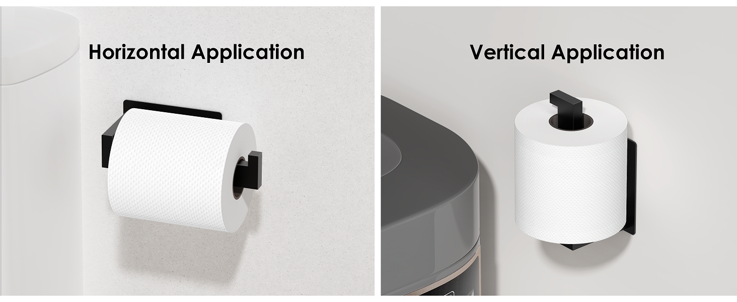 Auxmir toilet paper holder can be used horizontally/vertically, flexible wall-mounted installation