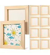 Toddmomy 10Pcs Unfinished Wooden Picture Frames DIY Wood Picture Frames for Adult Students DIY Cr...