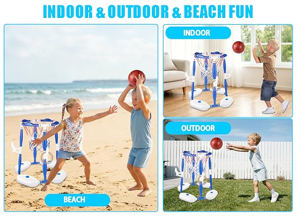 floating basketball hoop for pool