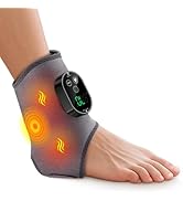 WoloyHeatie Cordless Foot Massager for Neuropathy, 3000mAh Rechargeable Ankle Heating Pad with Ma...